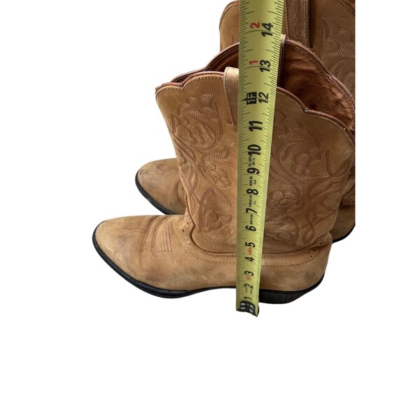 Roadwolf Sz 7M Tan Western Roper Cowboy Boots Leather Western Embroidered - Picture 9 of 11